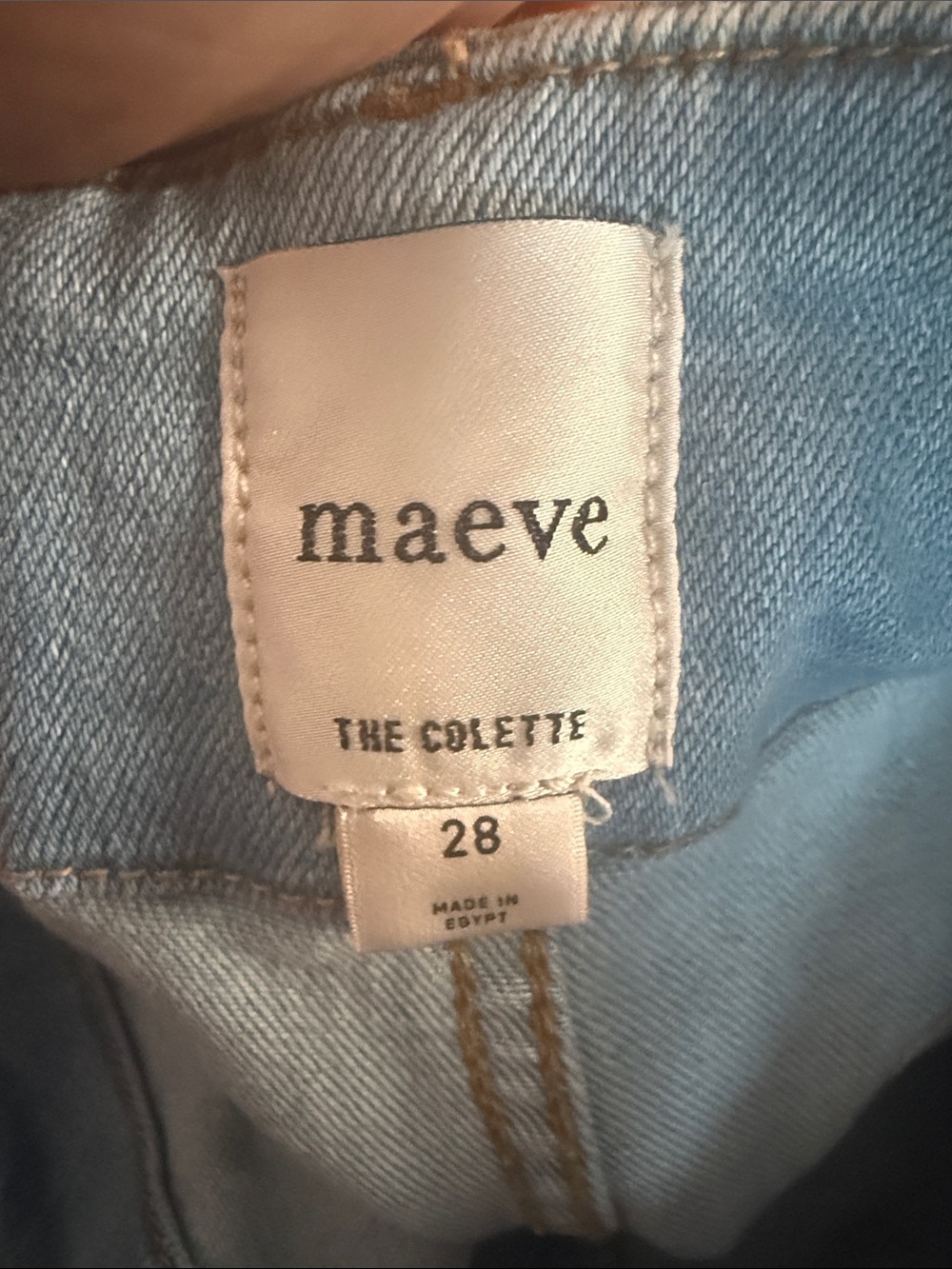 Anthropologie The Colette FULL LENGTH Wide-Leg Jeans Maeve Koran Wash Sz 28 NEW - Picture 5 of 5